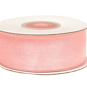 Wstążka szyfonowa 25 mm x 22 m – jasno różowa