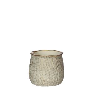 Osłonka do kwiatów beżowo-złota mała