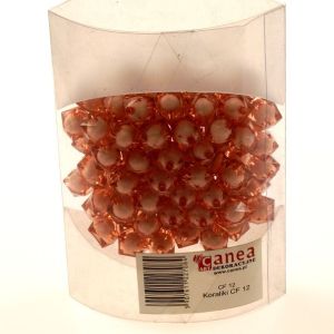 Korale ozdobne –  kryształki z białym wypełnieniem – 100 szt./op.