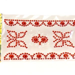 Naklejki cyrkonie samoprzylepne – czerwone