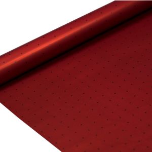 FOLIA SATYNOWA KROPKI BURGUNDY B17