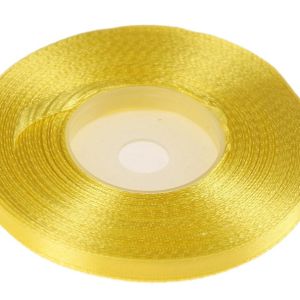 Wstążka satynowa 6mm x 32m | Żółty