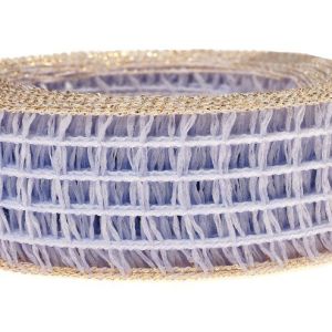 Wstążka kratka 4 cm x 10 m – lawendowa