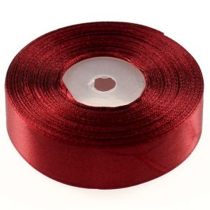 Wstążka satynowa 25mm x 32m | Bordowy