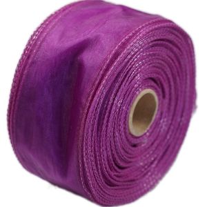 Organza wstążka – 6 cm x 25 m |Ciemny fiolet