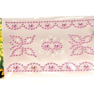 Naklejki cyrkonie samoprzylepne op.- różowe