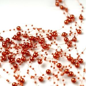 Korale ozdobne – 130 cm – Pomarańczowy ciemny – 5 szt./op.