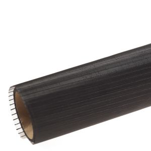 Organza w prążki 36 cm x 4,5 m | Kolor czarny