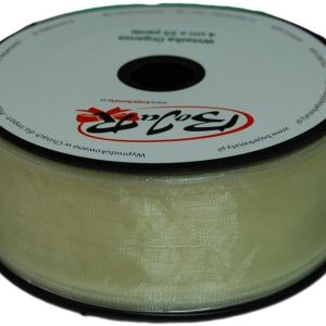 Organza wstążka – 4 cm x 25 m | 5004 – Kremowy
