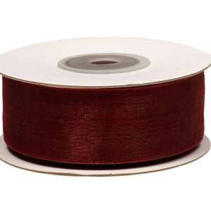 Wstążka szyfonowa 25 mm x 22 m – bordowa