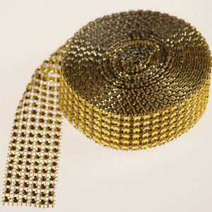 Taśma- wstążka diamentowa 4,5 m | Złoty