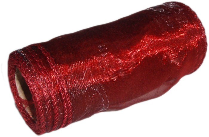 Organza 12 cm x 9 m | 5091 - Bordowy