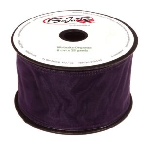 Organza wstążka - 6 cm x 25 m | 5120 - Śliwkowy