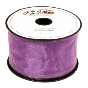 Organza wstążka - 6 cm x 25 m | 5030 - Fioletowy