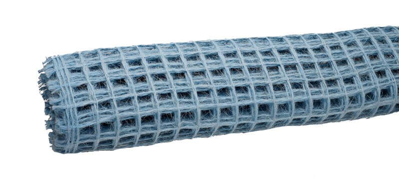 Siatka lniana 50 cm x 5 m - błękitna