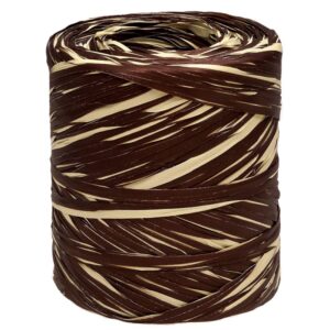 Rafia włoska brązowo-kremowa - R225