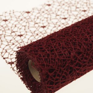 Siatka koronka plastikowa 48 cm x 5y - Bordowy