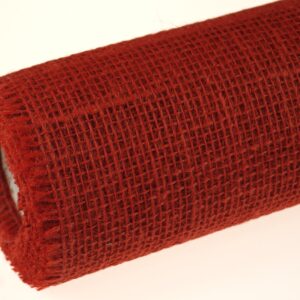 Tkanina jutowa - 50 cm x 5 m | Kolor czerwony