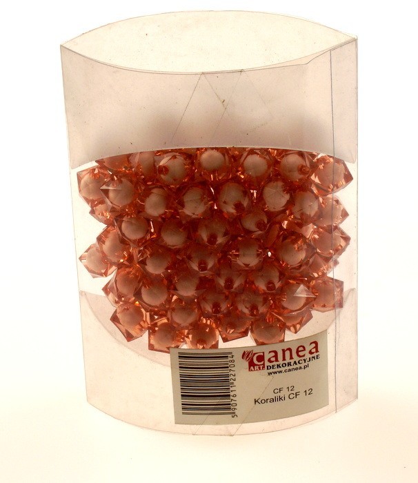 Korale ozdobne - kryształki z białym wypełnieniem - 100 szt./op.