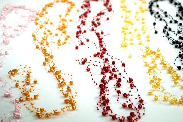 Korale ozdobne - 130 cm - Czarny - 5 szt./op.