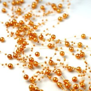 Korale ozdobne - 130 cm - Pomarańczowy jasny - 5 szt./op.