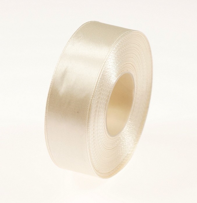 Wstążka satynowa 25mm x 32m | Ekri