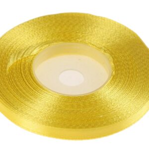wstążka satynowa żółta 6 mm x 32 m