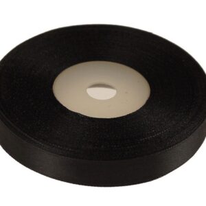 czarna wstążka satynowa 12 mm x 32 m