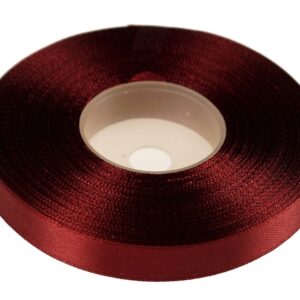 bordowa wstążka satynowa 12 mm x 32 m