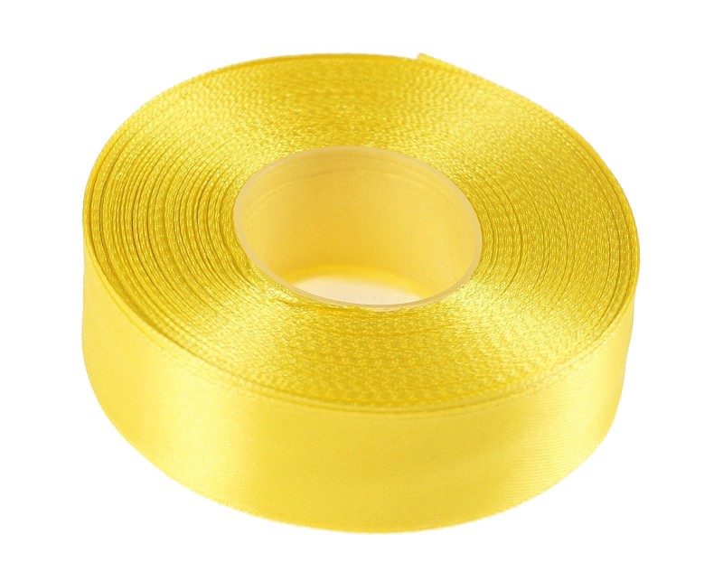 Wstążka satynowa 25mm x 32m |Żółty