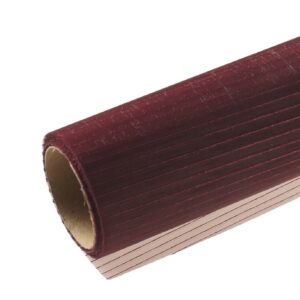 Organza w prążki 36 cm x 4,5 m | Kolor bordowy