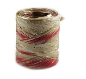 Rafia włoska - R304 - Złoty Amarant Biały