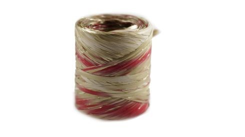 Rafia włoska - R304 - Złoty Amarant Biały