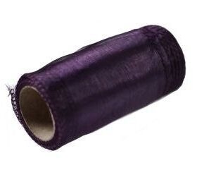 Organza 12 cm x 9 m | Śliwkowy