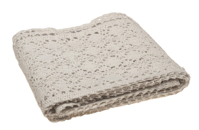 Bieżnik koronkowy - biały