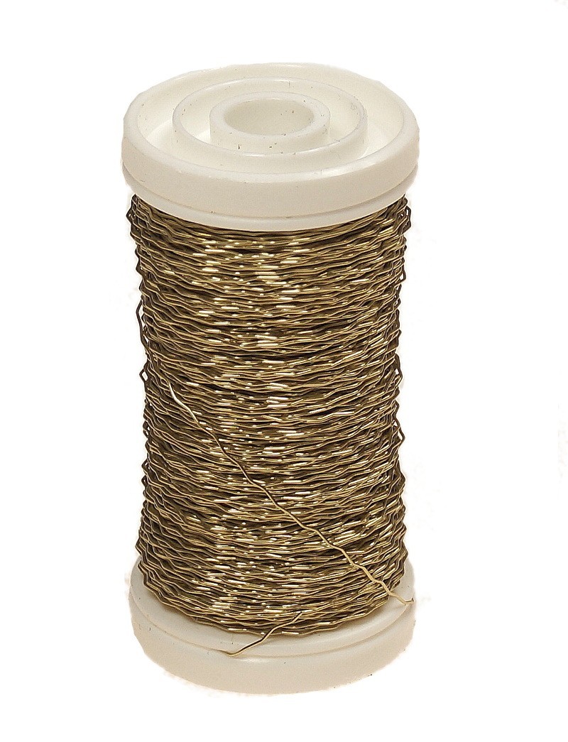 Drucik florystyczny karbowany - złoty