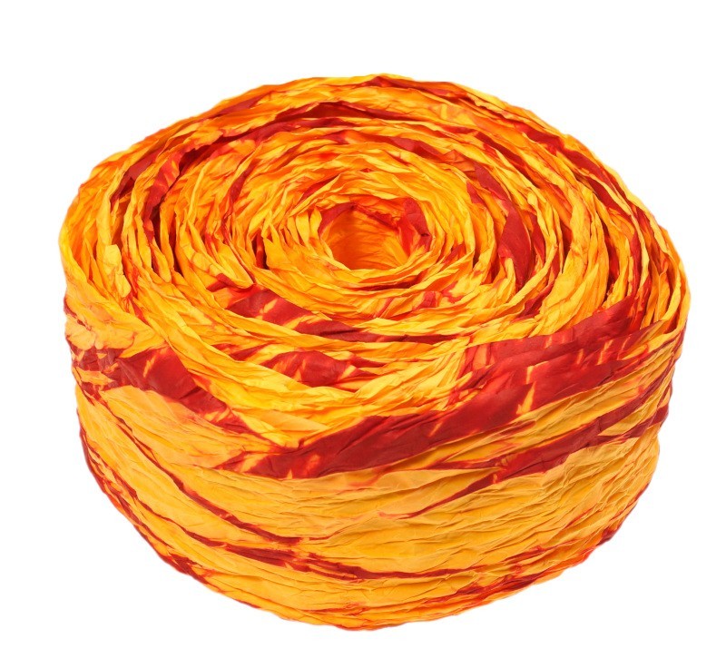 Krepina - wstążka pomarańczowy + czerwony