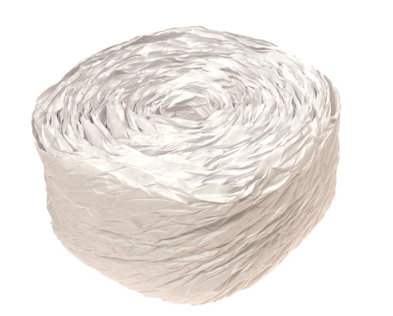 Krepina - wstążka biała