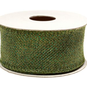 Wstążka jutowa 4 cm x 5 y - zielona