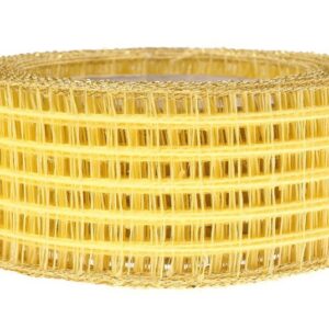 Wstążka kratka 5 cm x 10 m - żółta