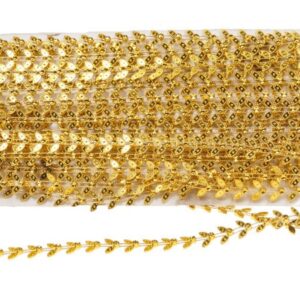 Girlanda świąteczna 2,5 m- złote listki