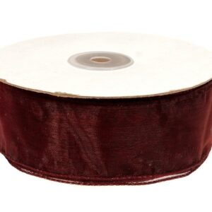 Organza wstążka - 4 cm x 25 m - bordowy