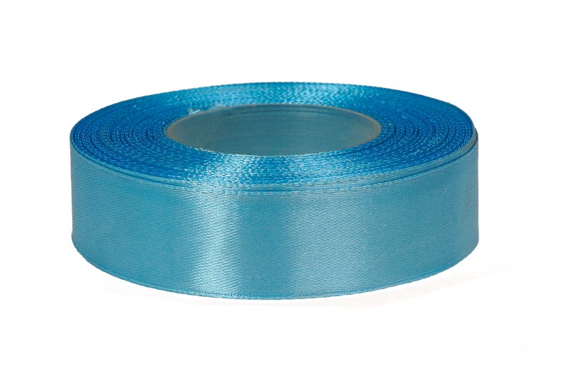 Wstążka satynowa 25 mm x 32 m |niebieski