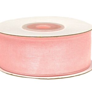 Wstążka szyfonowa 25 mm x 25 y - jasno różowa