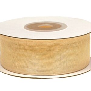Wstążka szyfonowa 25 mm x 25 y - kremowa