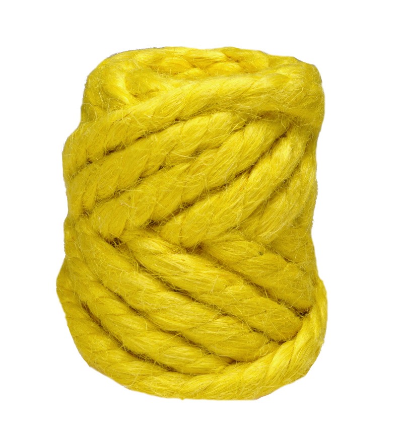 Sznurek jutowy żółty- splot 5