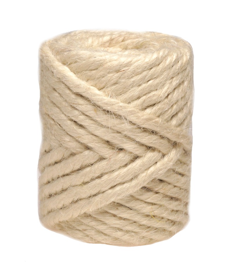 Sznurek jutowy wybielony - splot 2