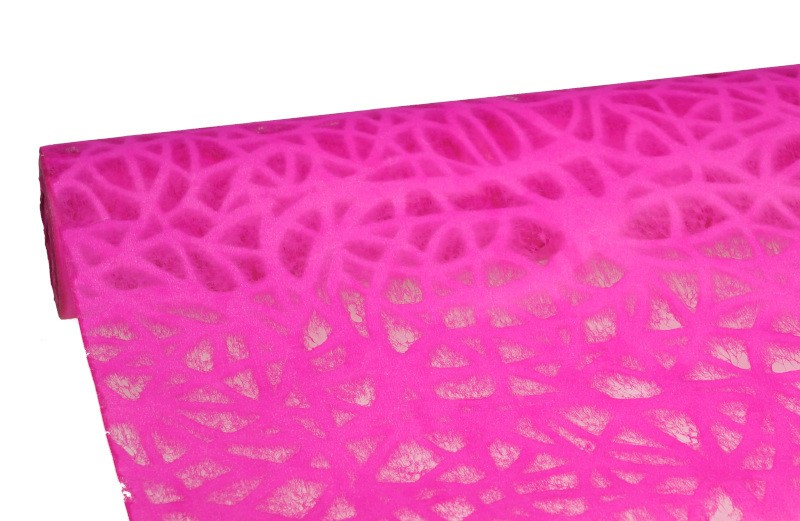 Flizelina koreańska wzór pajęczyna 50 cm x 8 y - amarantowa