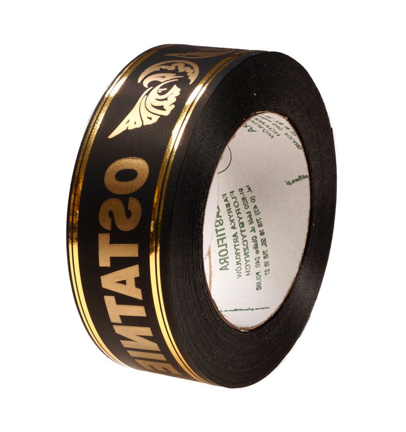 Taśma pogrzebowa 5 cm x 50 y - czarna ze złotym napisem