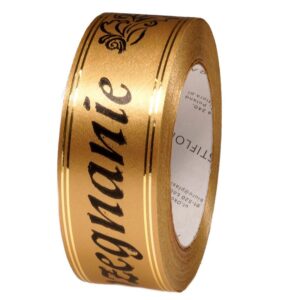 Taśma pogrzebowa 5 cm x 50 y - złota z czarnym napisem